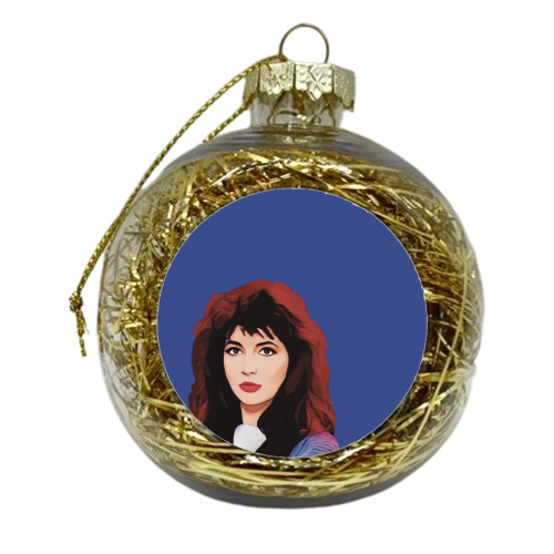 Music Icons: Kate Bush - xmas bauble by Giddy Kipper