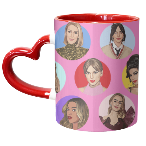 Female Music Icons - unique mug by DOLLY WOLFE