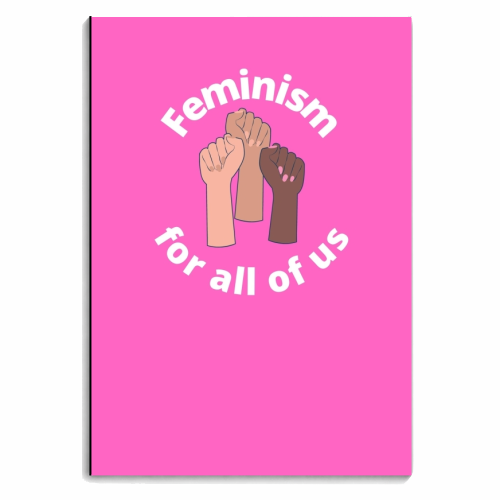 Feminism - Pink - personalised A4, A5, A6 notebook by Riad Mannan