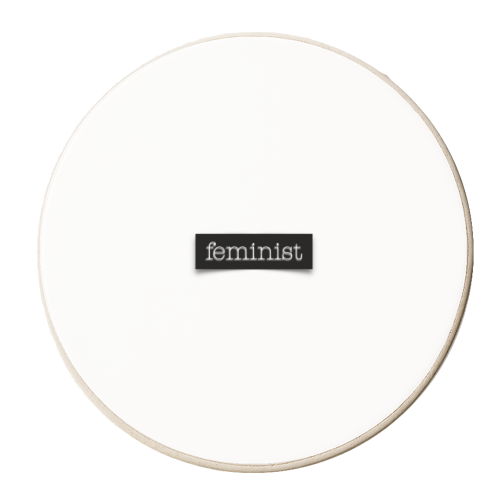 Feminist - personalised beer coaster by Adam Regester