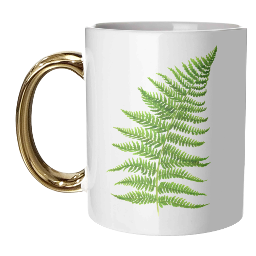 Fern Leaf - unique mug by She Walks She Paints