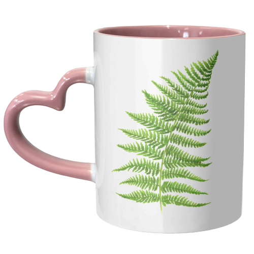 Fern Leaf - unique mug by She Walks She Paints