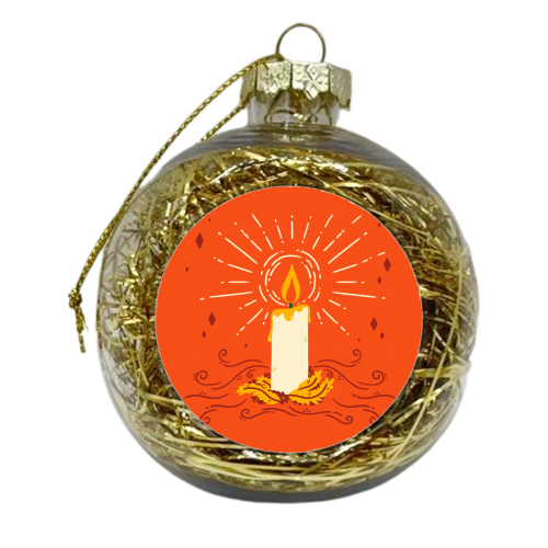 Festive candle - xmas bauble by Matt Joyce