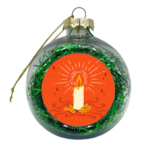 Festive candle - xmas bauble by Matt Joyce