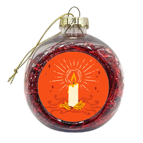 Festive candle - xmas bauble by Matt Joyce