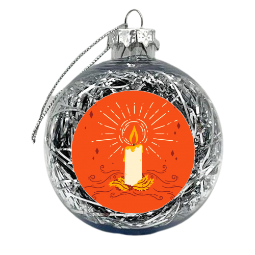 Festive candle - xmas bauble by Matt Joyce