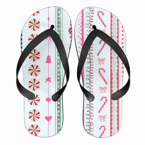 Festive - funny flip flops by Yaz Raja