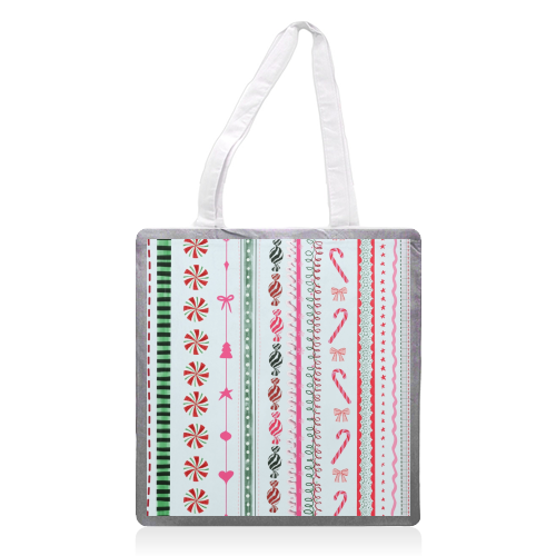 Festive - printed canvas tote bag by Yaz Raja