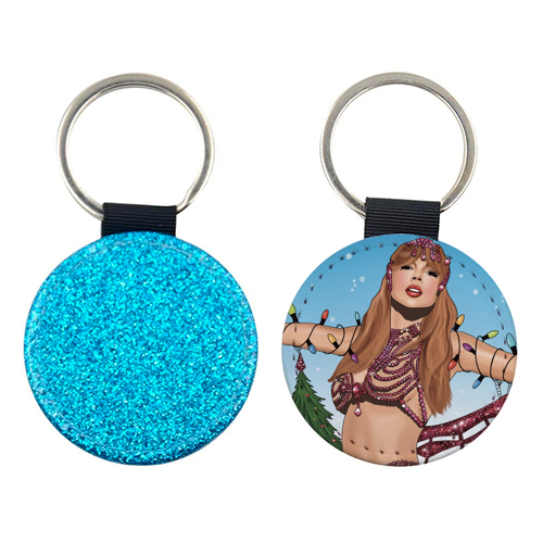 Festive Showgirl Era Print - keyring by Drawings by Firefly