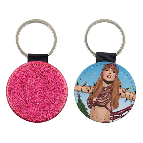 Festive Showgirl Era Print - keyring by Drawings by Firefly