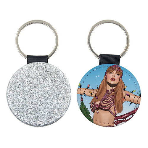 Festive Showgirl Era Print - keyring by Drawings by Firefly