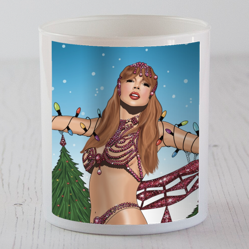 Festive Showgirl Era Print - scented candle by Drawings by Firefly
