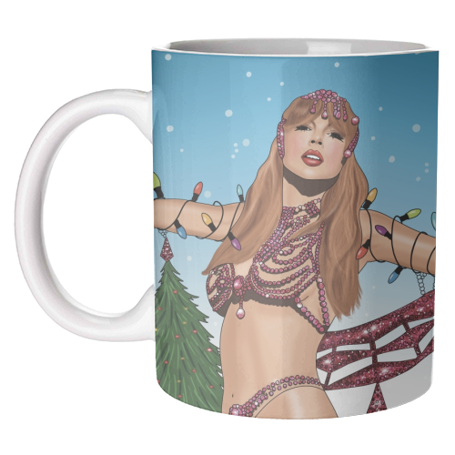 Festive Showgirl Era Print - unique mug by Drawings by Firefly
