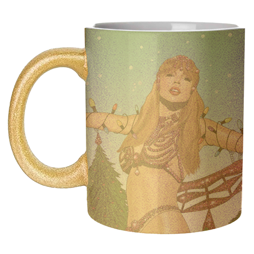 Festive Showgirl Era Print - unique mug by Drawings by Firefly