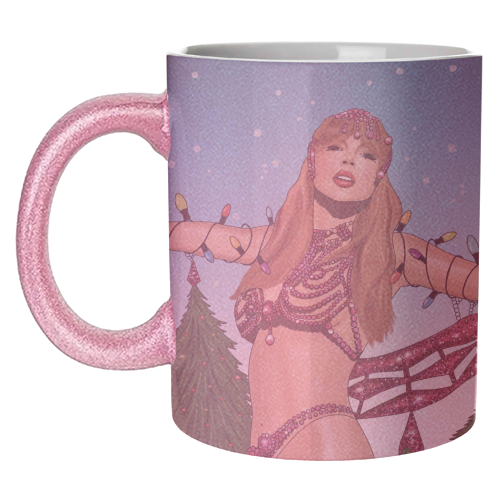 Festive Showgirl Era Print - unique mug by Drawings by Firefly