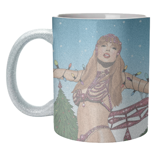 Festive Showgirl Era Print - unique mug by Drawings by Firefly
