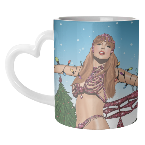 Festive Showgirl Era Print - unique mug by Drawings by Firefly