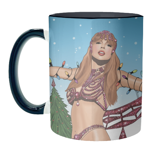 Festive Showgirl Era Print - unique mug by Drawings by Firefly