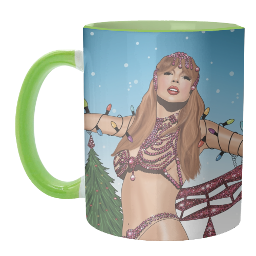 Festive Showgirl Era Print - unique mug by Drawings by Firefly