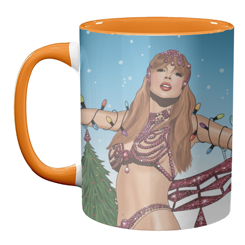 Festive Showgirl Era Print - unique mug by Drawings by Firefly