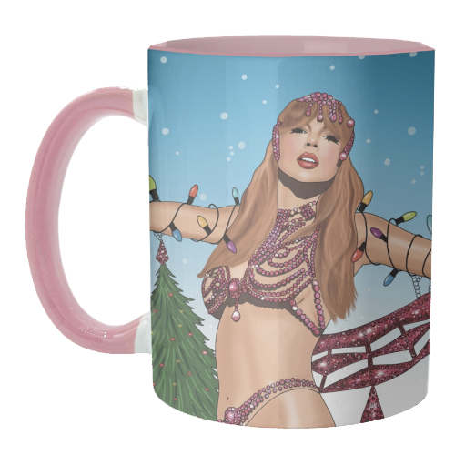 Festive Showgirl Era Print - unique mug by Drawings by Firefly