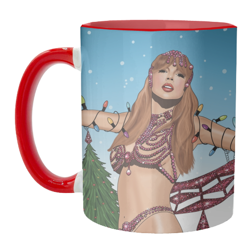 Festive Showgirl Era Print - unique mug by Drawings by Firefly