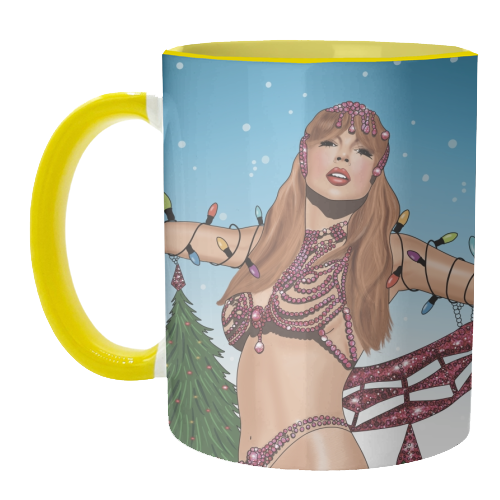 Festive Showgirl Era Print - unique mug by Drawings by Firefly