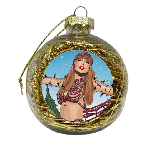 Festive Showgirl Era Print - xmas bauble by Drawings by Firefly