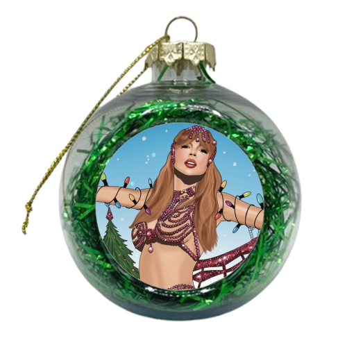 Festive Showgirl Era Print - xmas bauble by Drawings by Firefly