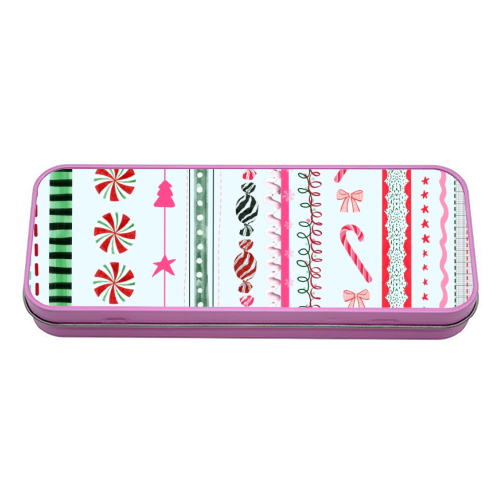Festive - tin pencil case by Yaz Raja