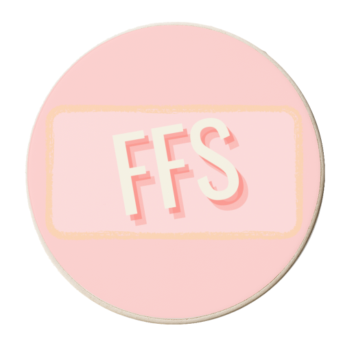 FFS - personalised beer coaster by Proper Job Studio