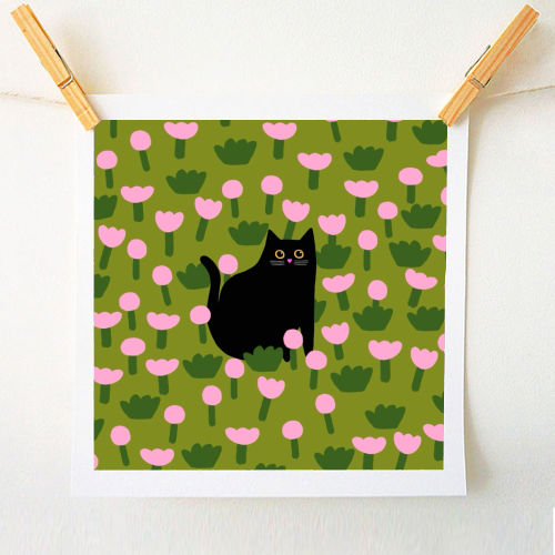 Field Of Flowers - A1 - A4 art print by The Paper Tail