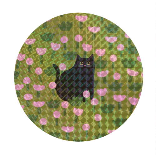 Field Of Flowers - Circle Sticker by The Paper Tail