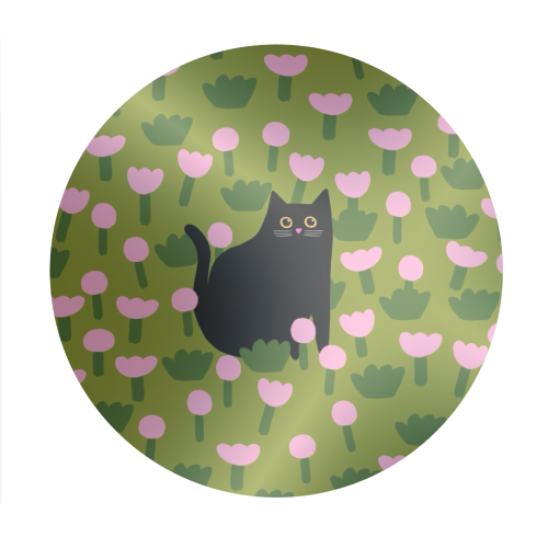 Field Of Flowers - Circle Sticker by The Paper Tail