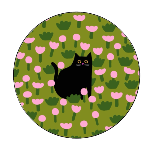 Field Of Flowers - Circle Sticker by The Paper Tail