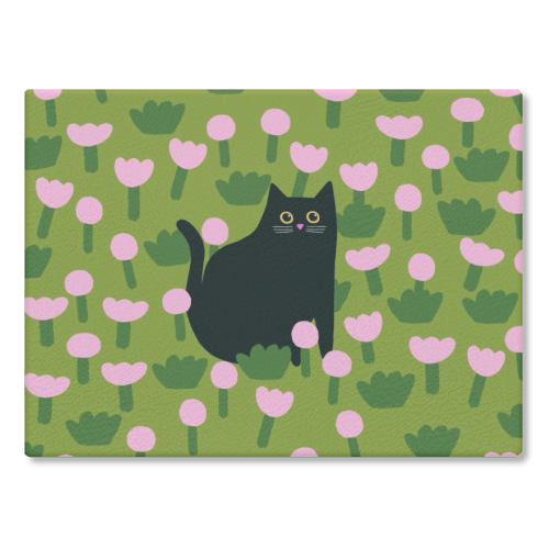 Field Of Flowers - glass chopping board by The Paper Tail