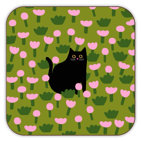 Field Of Flowers - personalised beer coaster by The Paper Tail