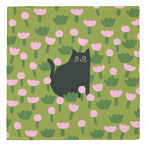 Field Of Flowers - personalised beer coaster by The Paper Tail