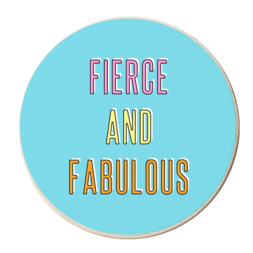 Fierce & Fabulous - personalised beer coaster by Adam Regester