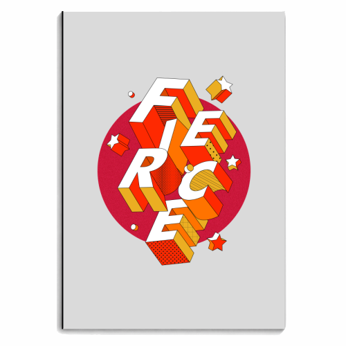 FIERCE - personalised A4, A5, A6 notebook by Ania Wieclaw