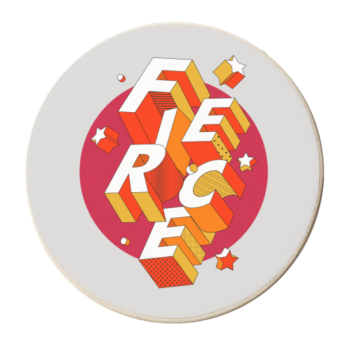 FIERCE - personalised beer coaster by Ania Wieclaw