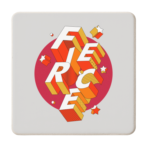 FIERCE - personalised beer coaster by Ania Wieclaw