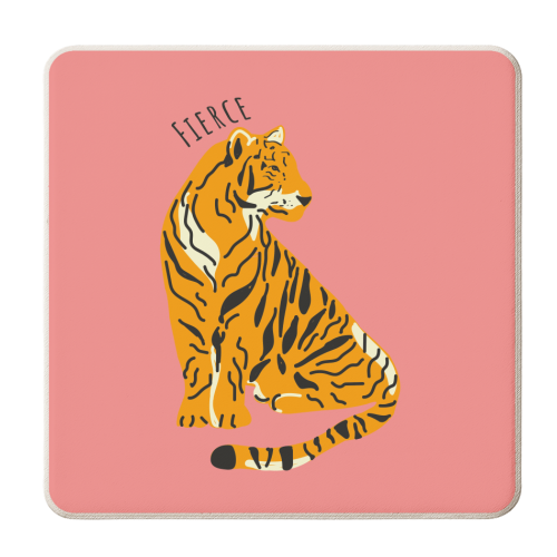 Fierce - personalised beer coaster by Laura Lonsdale