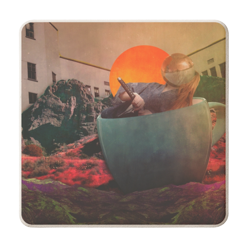 fight the sun - personalised beer coaster by ijoiskandar