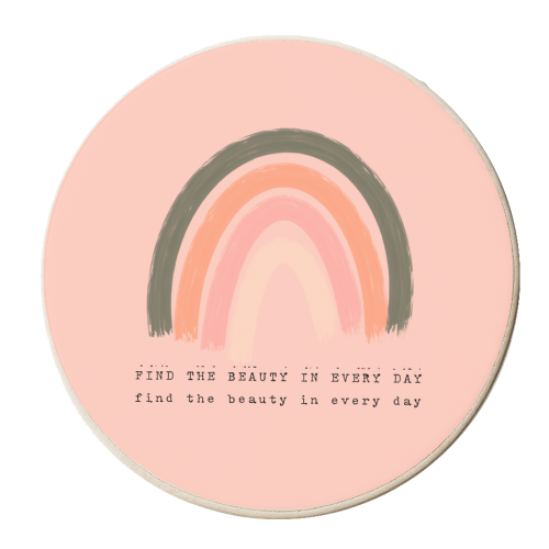 Find the Beauty - personalised beer coaster by Pink and Pip