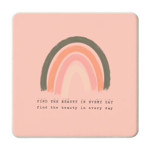 Find the Beauty - personalised beer coaster by Pink and Pip