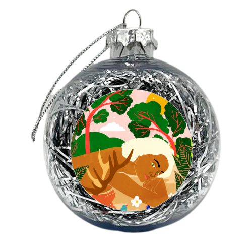 Find your happy place & go there often - xmas bauble by Uma Prabhakar Gokhale