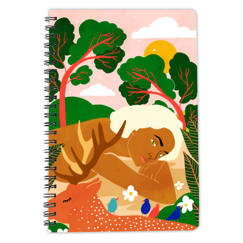 Find your happy place & go there often - personalised A4, A5, A6 notebook by Uma Prabhakar Gokhale