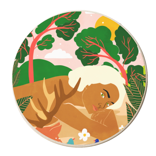 Find your happy place & go there often - personalised beer coaster by Uma Prabhakar Gokhale