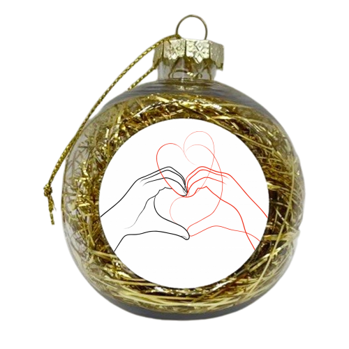 Finding Love In Familiar Places - xmas bauble by Adam Regester